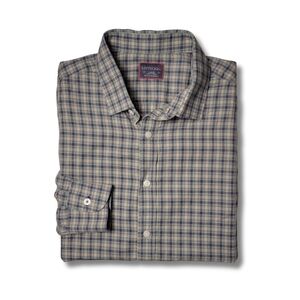 UNTUCKit Sage Green & Blue Plaid Long Sleeve Button Down Shirt L